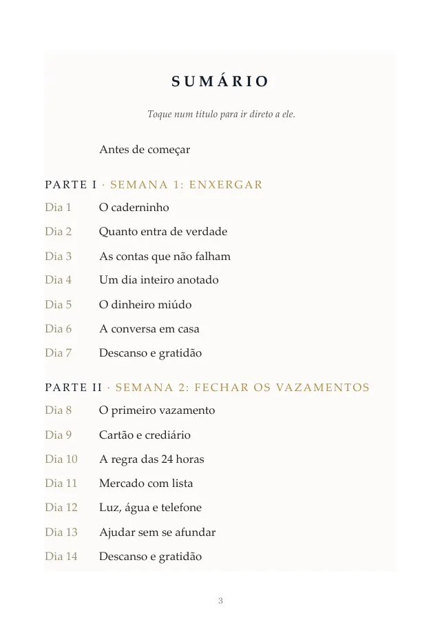 Sumário do Livro 1